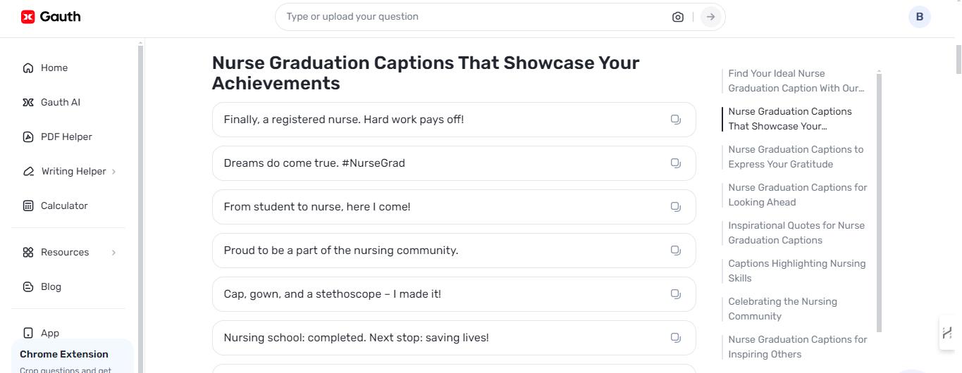 Nurse Graduation Captions and How to Use Gauth for the Perfect Instagram Post